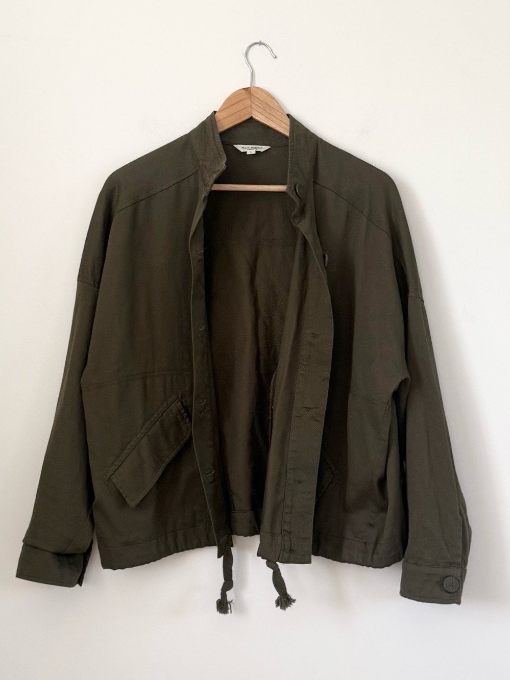 Streetwear Olive Green Cabincore Lightweight Bomber Jacket